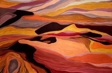 Peinture intitulée "The Desert" par Omar Yousef Alrashed, Œuvre d'art originale, Acrylique