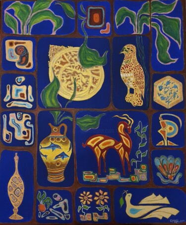 Malerei mit dem Titel "The museum Art" von Omar Yousef Alrashed, Original-Kunstwerk, Acryl
