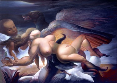 Painting titled "Birth" by Omar Kuchukhidze, Original Artwork