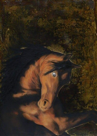 Painting titled "La forza" by Ombretta Buongarzoni, Original Artwork, Acrylic