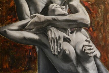 Pittura intitolato "Abbraccio" da Ombretta Buongarzoni, Opera d'arte originale, Acrilico