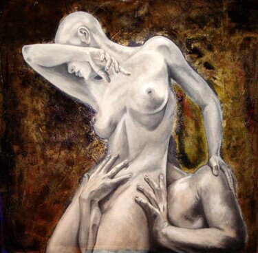 Malerei mit dem Titel "Nudo" von Ombretta Buongarzoni, Original-Kunstwerk, Acryl