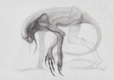 Drawing titled "Портрет подруги" by Olesya Makarova (Okuklennitsa Okyklennica Omentin7), Original Artwork, Pencil