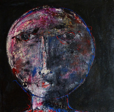 "Portrait bleu" başlıklı Tablo Omer Amblas tarafından, Orijinal sanat, Diğer