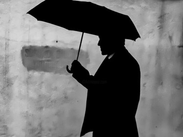 Photography titled "Man With Umbrella -…" by Ömer Erdoğan, Original Artwork, Digital Photography