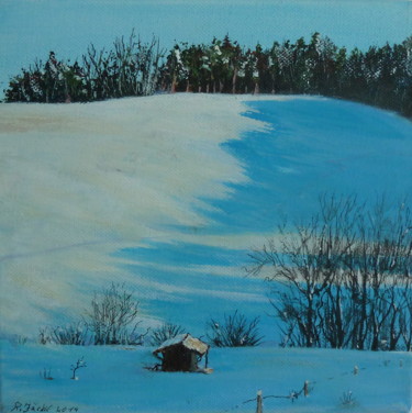 Painting titled "winternachmittag.jpg" by Rainer Jäckel, Original Artwork, Acrylic