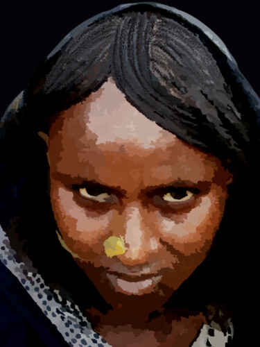 Arte digitale intitolato "African beauty" da Omi Sid, Opera d'arte originale, Fotomontaggio