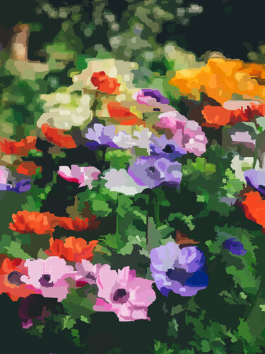 Digitale Kunst getiteld "Spring colors" door Omi Sid, Origineel Kunstwerk, Foto Montage