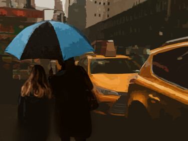Digital Arts titled "A day in the city" by Omi Sid, Original Artwork, Photo Montage