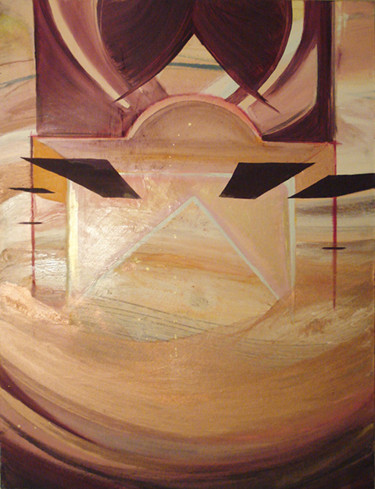 Peinture intitulée "totem.jpg" par Omkara, Œuvre d'art originale, Acrylique