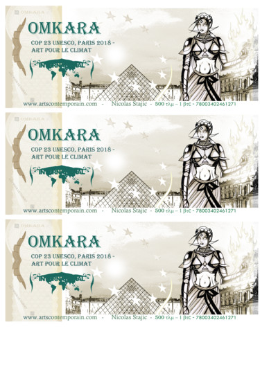 Disegno intitolato "billet-Omkara.jpg" da Omkara, Opera d'arte originale, Fotografia digitale