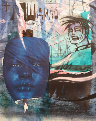 Collages intitulée "Soit Renégat" par Omkara, Œuvre d'art originale, Aquarelle