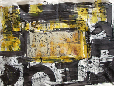 Peinture intitulée "ENCRAGE" par Isabelle Nivet, Œuvre d'art originale