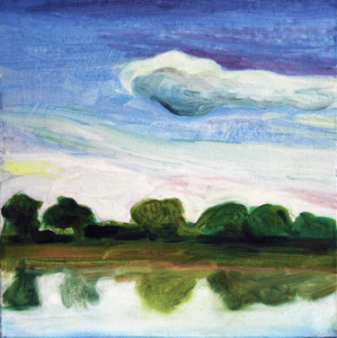 Painting titled "SKY" by Ona Lodge, Original Artwork, Oil
