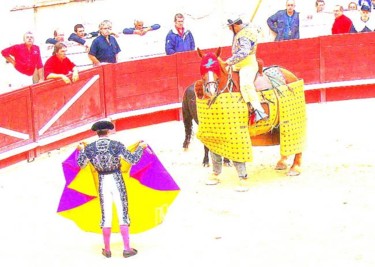 Photographie intitulée "torero et picador" par Onaria, Œuvre d'art originale