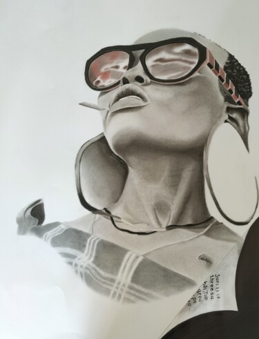 Surma Dessin intitulée "Surma" par Oncekeni, Œuvre d'art originale, Fusain Monté sur Plexiglas