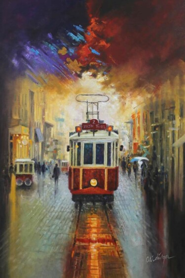 Картина под названием "morning on a touris…" - Önder Yılmaz, Подлинное произведение искусства, Акварель