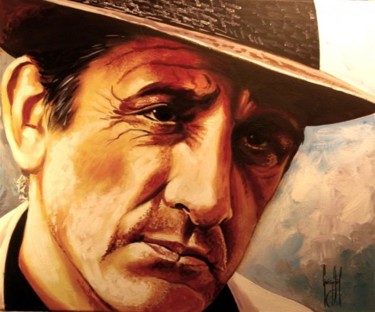 Painting titled "LINO VENTURA dans l…" by Joël Guérin, Original Artwork