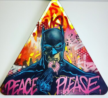 Peinture intitulée "Batman Donut" par Onekize, Œuvre d'art originale, Acrylique