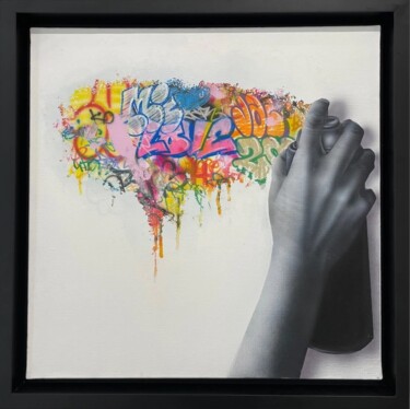 Картина под названием "Spray" - Onemizer, Подлинное произведение искусства, Акрил Установлен на Деревянная рама для носилок