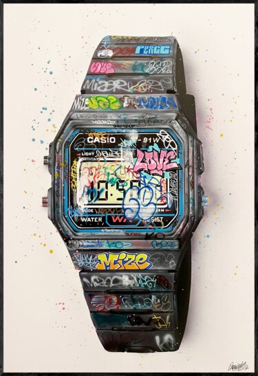 Malerei mit dem Titel "The Watch" von Onemizer, Original-Kunstwerk, Acryl