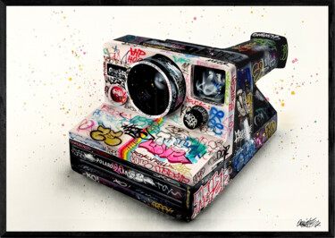 Картина под названием "Vintage camera" - Onemizer, Подлинное произведение искусства, Акрил