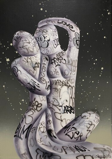 Peinture intitulée "Lovers" par Onemizer, Œuvre d'art originale, Acrylique