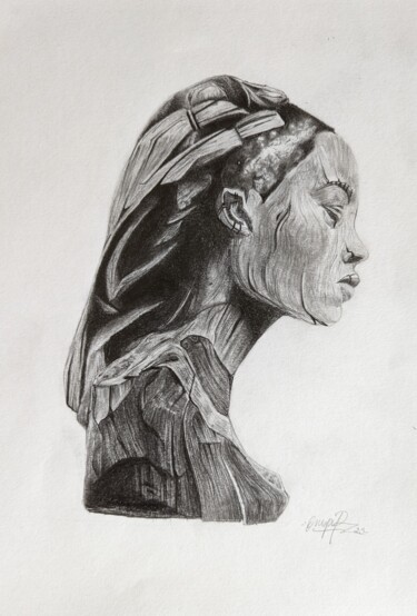 Drawing titled "L'émergence" by Onesper, Original Artwork, Graphite