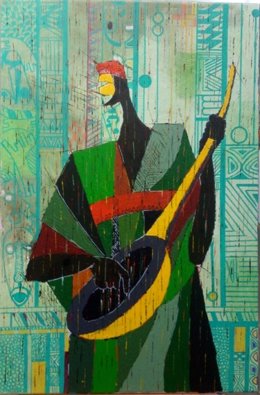 Peinture intitulée "Happy  day 2" par Oluseyi Soyege, Œuvre d'art originale, Acrylique