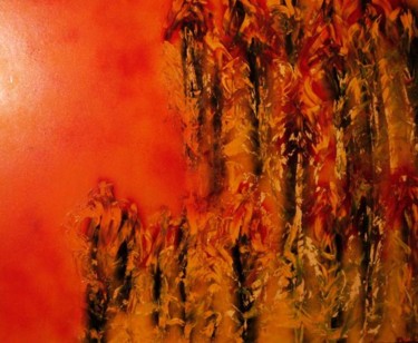 Pittura intitolato "Giungla in fiamme (…" da Paolo Pirota, Opera d'arte originale, Altro