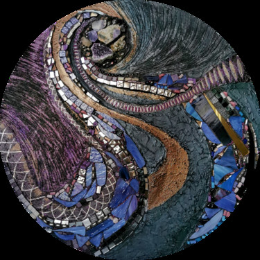 Картина под названием "mosaic, mosaic pane…" - Anastasia Lesyuk, Подлинное произведение искусства, Мозаика