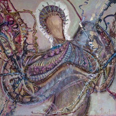 Pintura titulada ""Angel"" por Anastasia Lesyuk, Obra de arte original, Acrílico