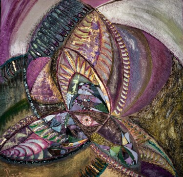 Pittura intitolato ""Velvet thunderstor…" da Anastasia Lesyuk, Opera d'arte originale, Acrilico