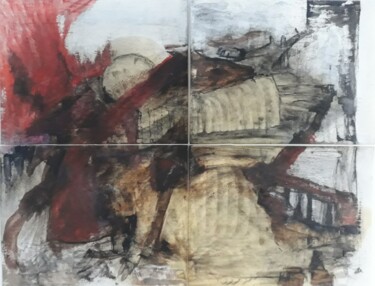 Pittura intitolato "Sobrevivência" da Onofre Manata, Opera d'arte originale, Olio