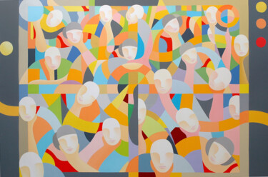 Peinture intitulée "It's about communic…" par Onurb Napeihcs, Œuvre d'art originale, Huile