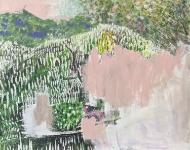 Peinture intitulée "Colline" par Marguerite, Œuvre d'art originale, Acrylique