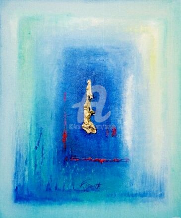 Peinture intitulée "bleu océan" par Florence. Oosth, Œuvre d'art originale