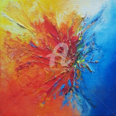 Painting titled "abstrait flamboyant" by Florence. Oosth, Original Artwork