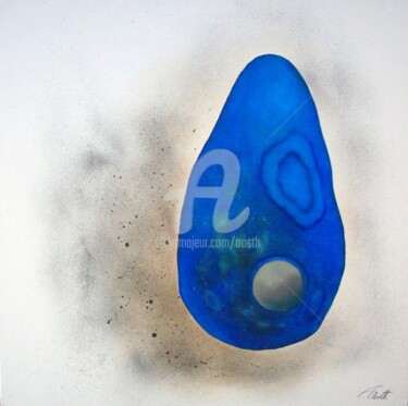 Painting titled "Bleu pur" by Florence. Oosth, Original Artwork, Oil