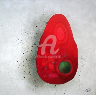 Painting titled "mouvement rouge" by Florence. Oosth, Original Artwork