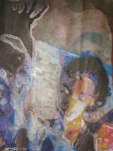 Peinture intitulée "maya.luna.khan" par Ootyer, Œuvre d'art originale, Encre