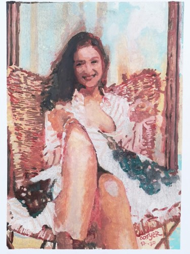 Peinture intitulée "Lydia d Farley" par Ootyer, Œuvre d'art originale, Pastel