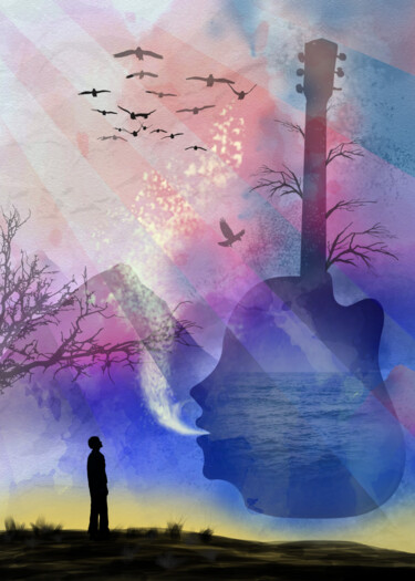 Digital Arts titled "Silhoutte Memories" by Opelmendoza, Original Artwork, Digital Collage