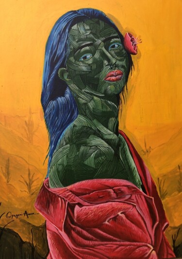 Malerei mit dem Titel "Dawning" von Opeyemi Aremu, Original-Kunstwerk, Acryl