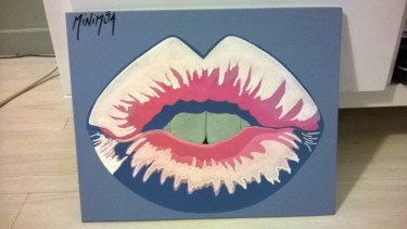 Peinture intitulée ""kiss 3"" par Minimôa, Œuvre d'art originale, Acrylique