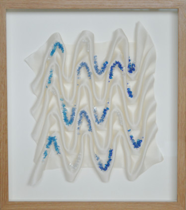 La Marée Textile Art titled "La Marée" by Ophie, Original Art, Embroidery