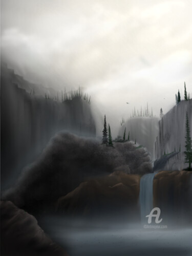 Digital Arts titled "Brume" by Opinoy, Original Artwork, Digital Painting