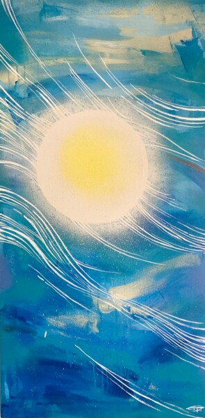 Painting titled "Mediterranean sun" by Oplyart Pavlova, Original Artwork, Acrylic