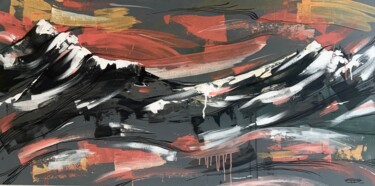Pittura intitolato "Mountain #1" da Oplyart Pavlova, Opera d'arte originale, Acrilico