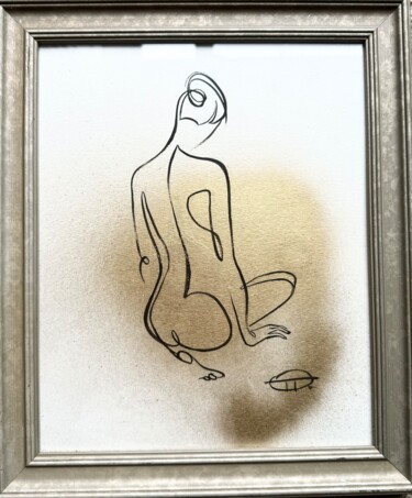 Painting titled "Femine figure #2" by Oplyart Pavlova, Original Artwork, Acrylic